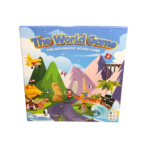 The World Game Fun Geography Board Game For Kids & Adults 7+ Complete Homeschool - Picture 4 of 12